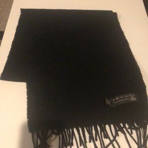 Black lambs wool scarf